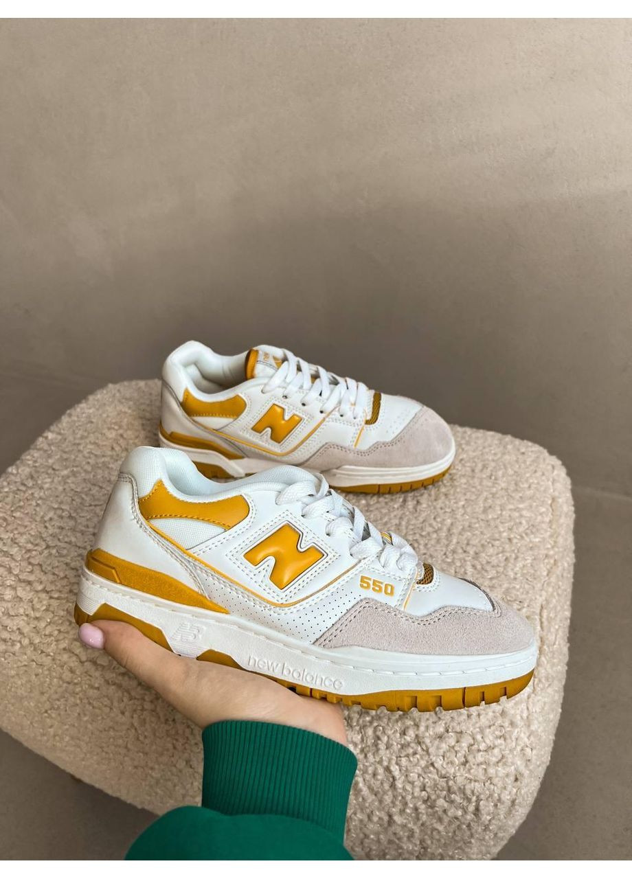 КРОСІВКИ ЖІНОЧІ NEW BALANCE 550 YELLOW НЬЮ БЕЛАНС 550 No Brand бежеві демісезони (369390478)
