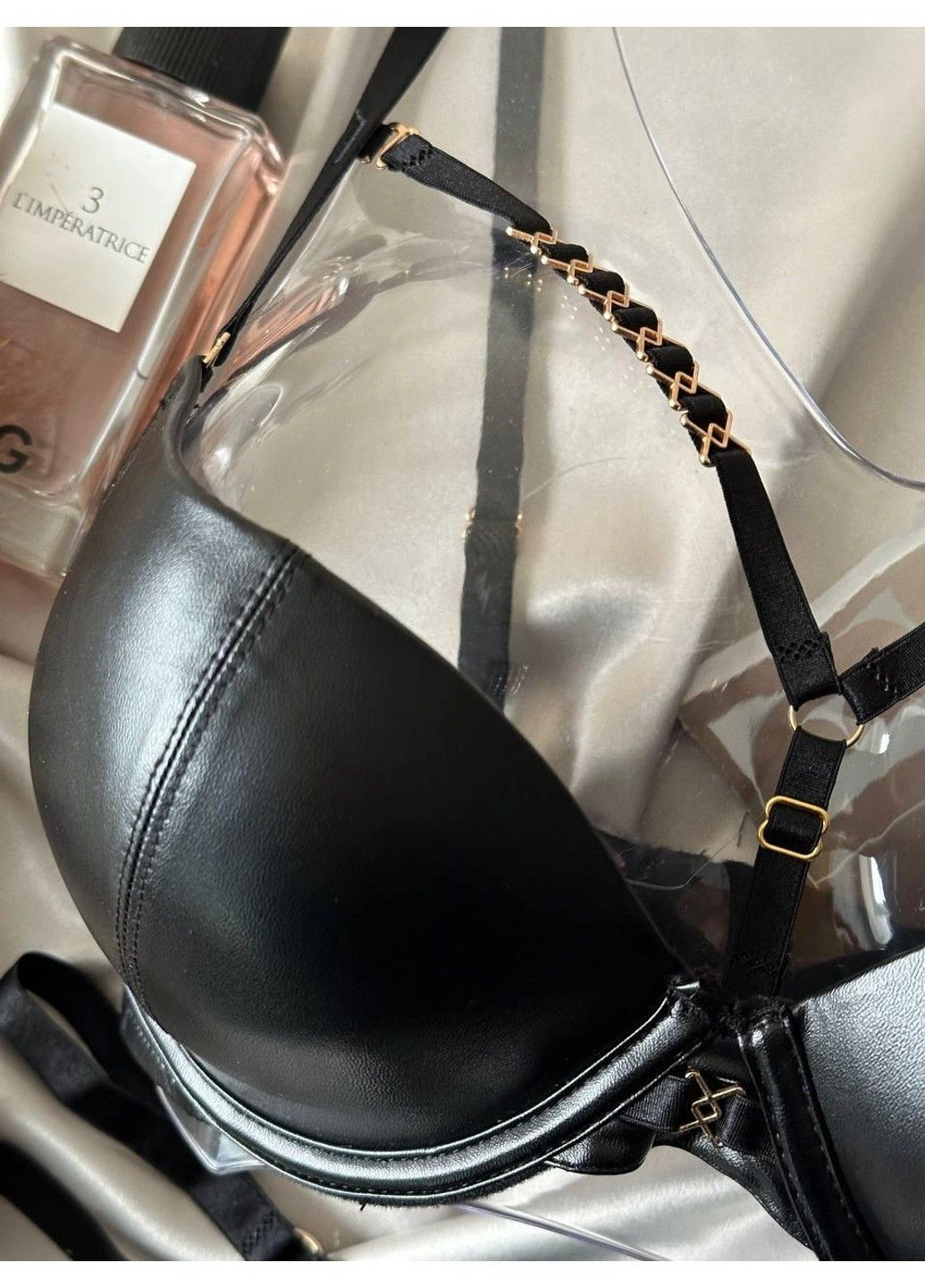 Чорний комплект бюстгальтер push-up + трусики сліпи 8188 чорний Weiyesi