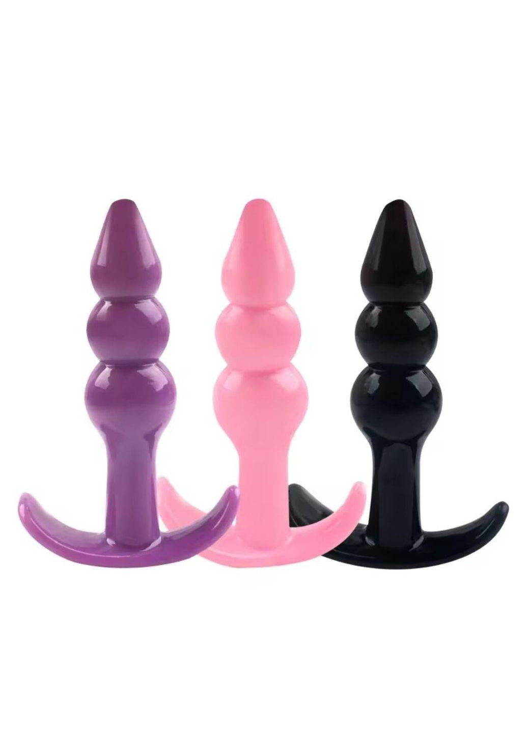 Анальна пробка силіконова мʼяка, стимулятор анальний, інтимні іграшка чорна No Brand (313241230)
