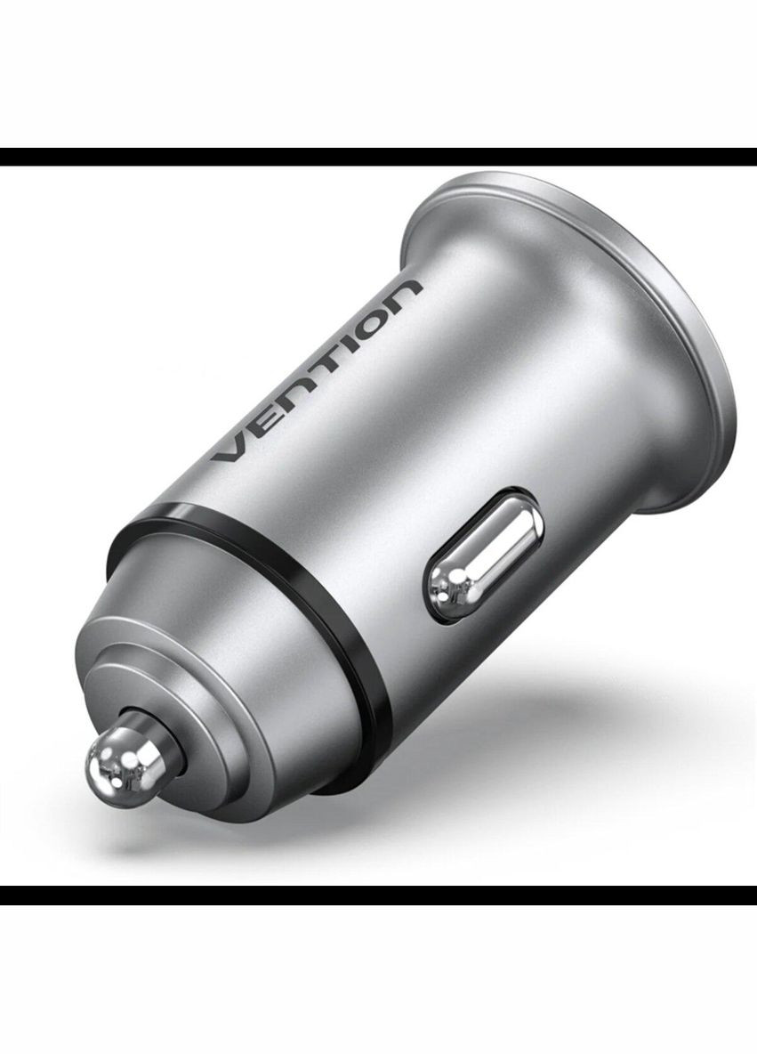 Автомобильное зарядное устройство для TwoPort USB A+C(18/20) Car Charger Gray Mini Style Aluminium Alloy Vention (304253691)