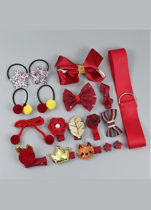 Набор украшений для волос. Подарочный набор резинок и шпилек на 18 шт. без подарочной упаковки No Brand (317183489)
