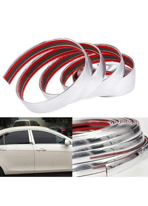 Молдинг-стрічка для самоклейна, хромований молдинг, стрічка (ширина 20 мм, ціна за 1 м) No Brand (362669733)