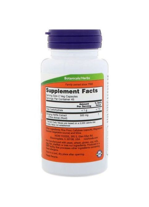 Nettle Root 250 mg 90 Veg Caps Now Foods (362418978)