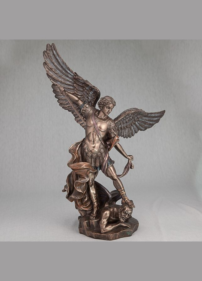 Статуэтка покрытая брозовым напылением Архангел Михаил 37 см 171543 Veronese (302239358)