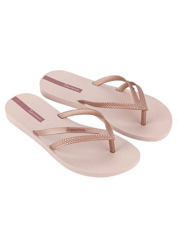 Бежевые пляжные женские шлепанцы Ipanema