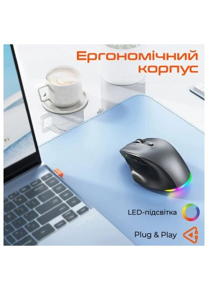 Мишка (MT-BTM007-W) MEETION BTM007 Wireless/Bluetooth Gray (368563866)