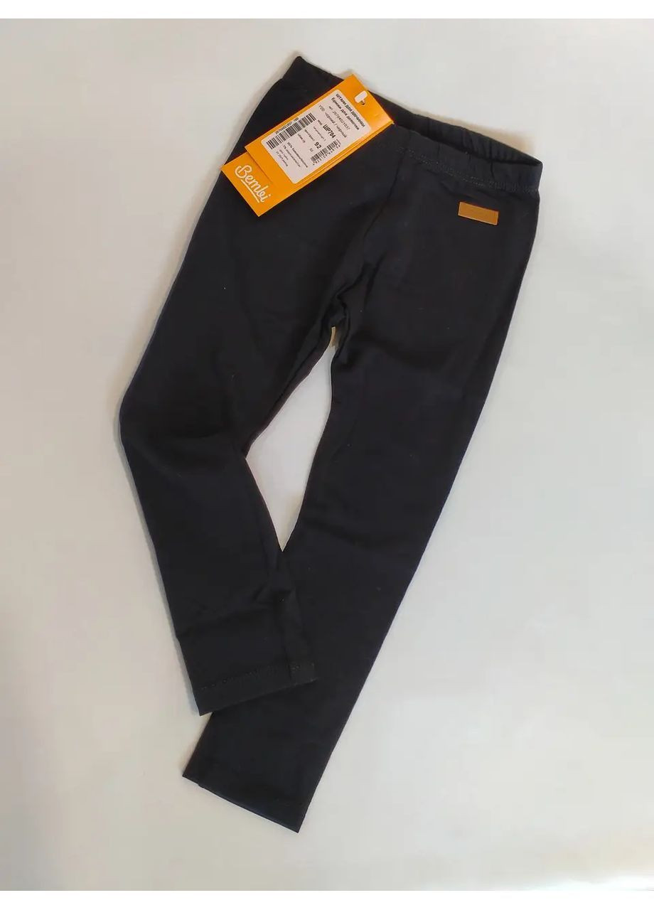 Трикотажні чорні лосини для дівчинки, 2 роки Бембі (372459271)