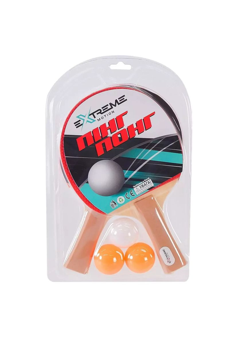 Теніс настільний 2 ракетки та 3 м'ячики TT24171, товщина 7 мм No Brand (362425201)