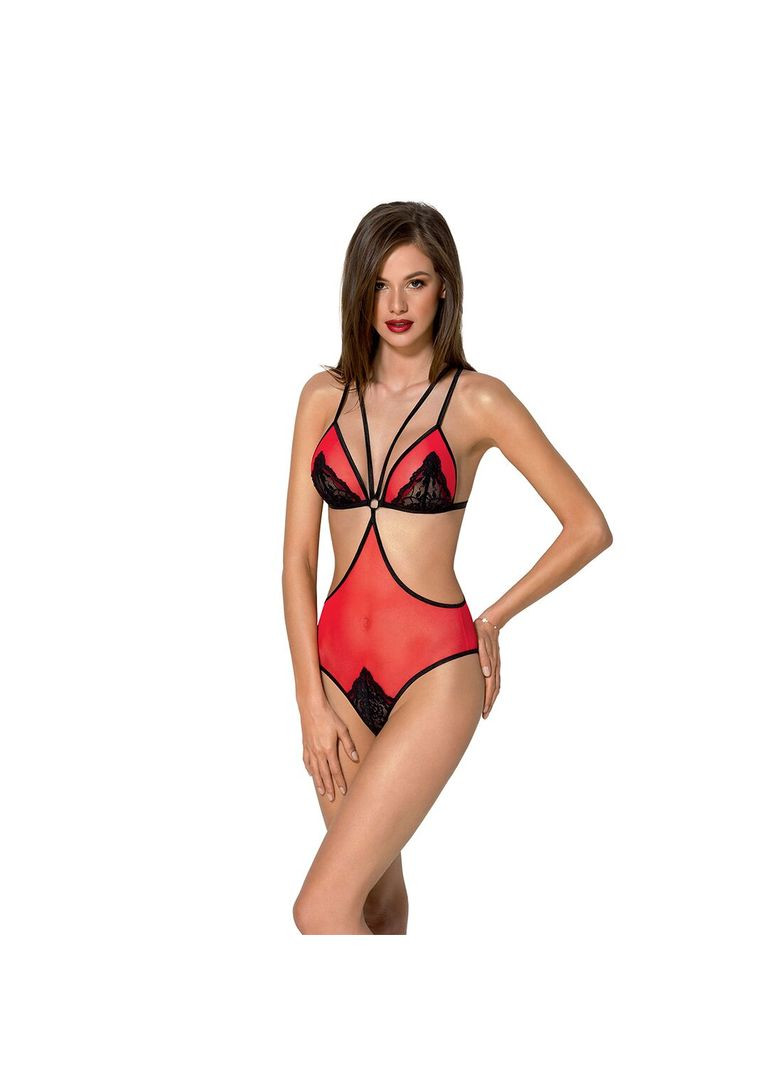 Напівпрозоре боді з мереживом PEONIA BODY L/XL red Passion (369951161)