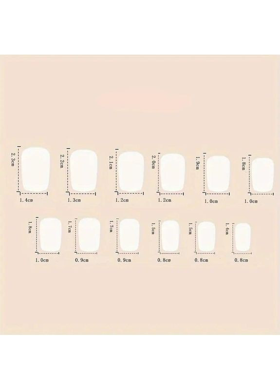 Накладные ногти с клеем и пилой 24 шт, набор накладных ногтей квадратной формы с 3D бантом, милым медвежонком и клетчатым узором. No Brand (370290284)