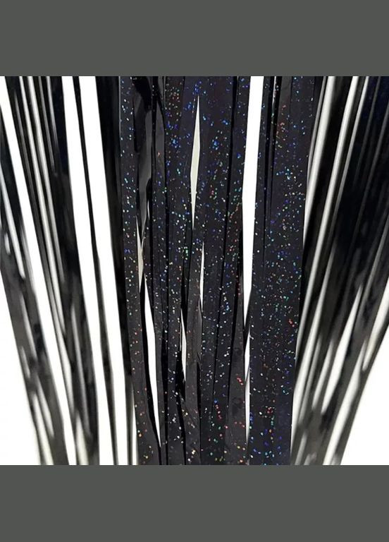 Дождик для фотозоны с голограммой 1 м на 1 м черный Jannet Дощик (316353622)