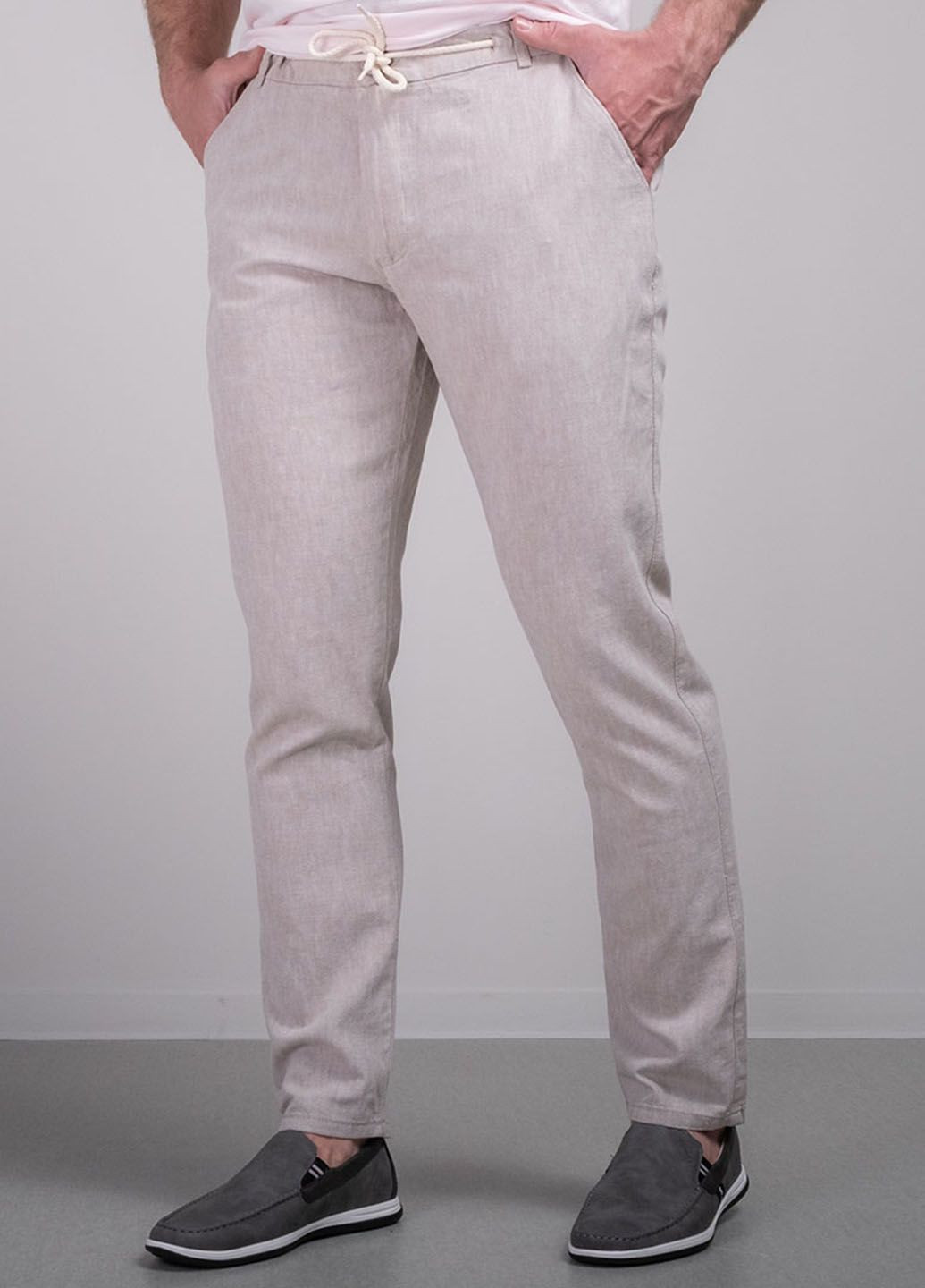 Бежевые демисезонные брюки Power