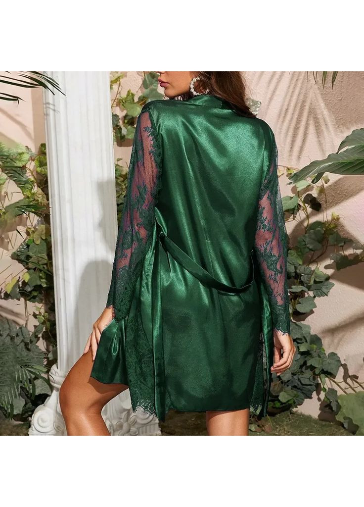 Атласный халат. Женский сексуальный халатик. Атласный женский халат China (360866604)