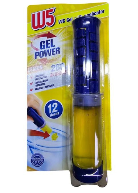 Шприц-гель для унитаза с аппликатором Лимон 12 аппликаций 75 мл W5 (360920644)