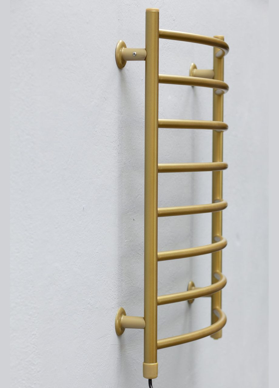 Сушарка для рушників ТЕПЛИЙ СВІТ Овал Плюс золото металік правосторонній з кнопковим регуляторомМощностіЗима-Літо Теплий світ (317937521)