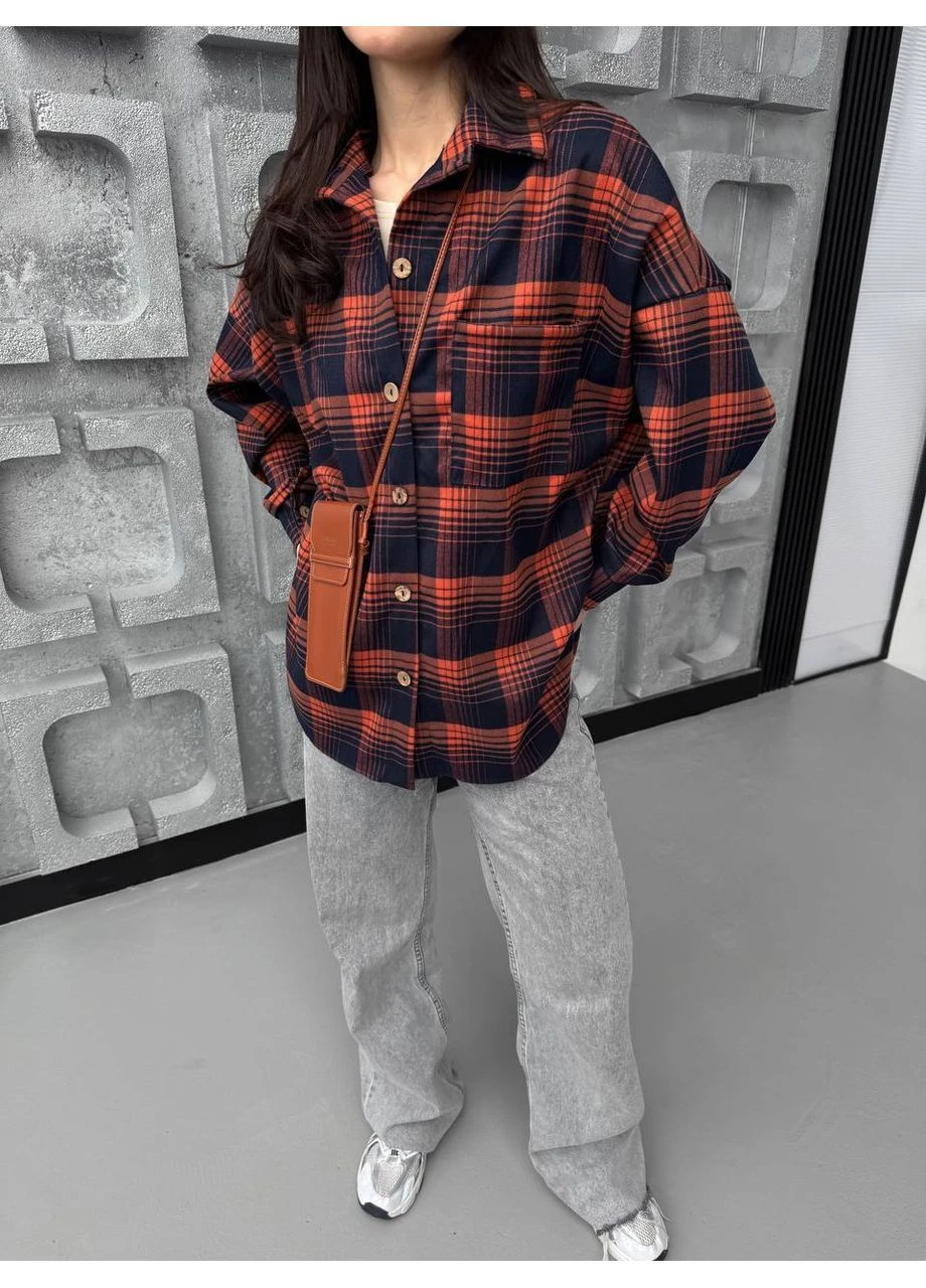 Оранжевая рубашка No Brand