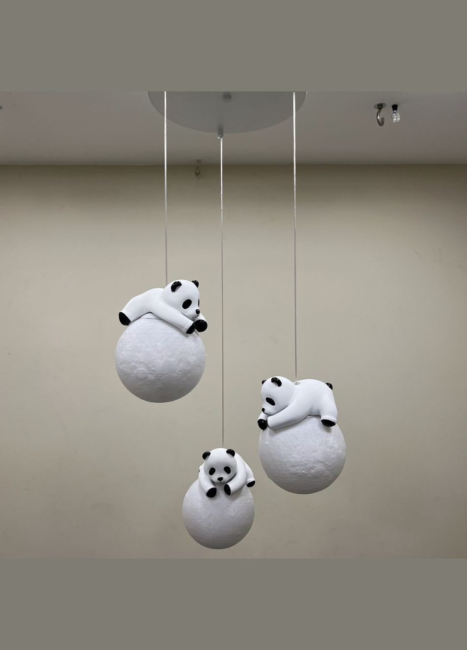 Детская подвесная люстра "Пандочки на луне" (82-150-3(300) PA) No Brand (370071890)