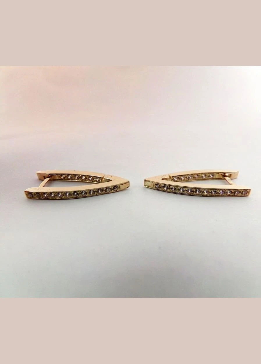 Серьги прищепки с фианитами 4086 Maxi Silver (337132978)