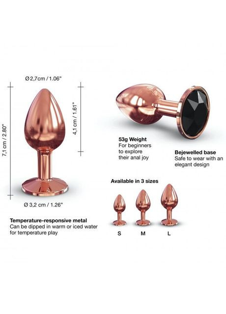 Металлическая анальная пробка с украшением в виде кристалла Diamond Plug S Dorcel (297571610)