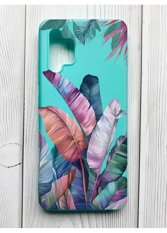 Матовий бірюзовий чохол на Samsung Galaxy A32 Тропіки (принт 372) Creative (355389884)