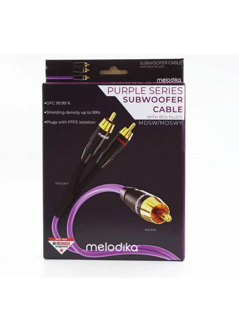 Сабвуферный кабель RCA-2xRCA Purple Subwoofer Cable Y-type MDSW-Y30 3m Melodika (385407941)