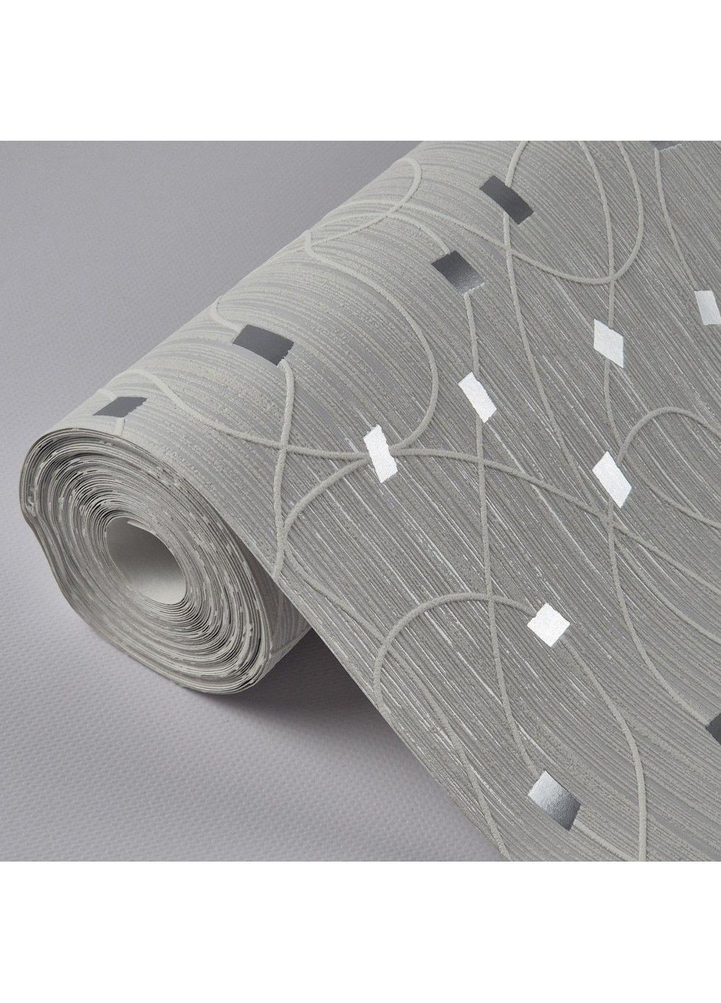 Шпалери вінілові на флізеліні 0.53 × 10.05 м 53825, сірі — для вітальні, спальні, коридору MARBURG (368895786)