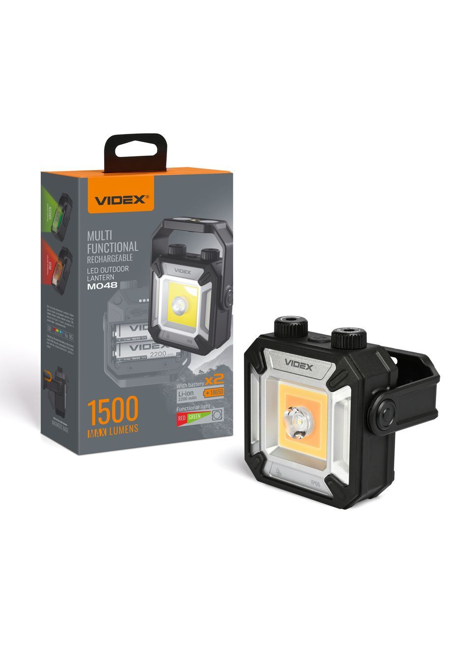 Ліхтарик портативний VLF-M048 1500Lm 5000K біле-червоне-зелене світло (VLF-M048) Videx (367853390)