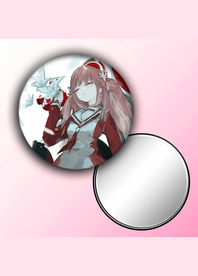 Дзеркальце косметичне кишенькове Аніме Бездарна Нана #0008 із малюнком круглий 56 мм No Brand (309156740)