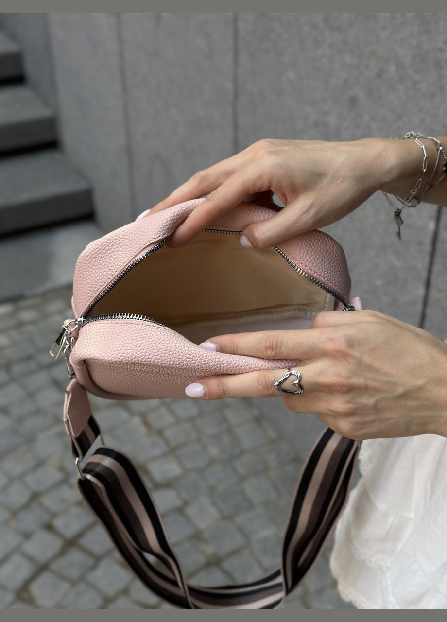 Женская сумка 9307 кросс-боди через плечо розовая No Brand (303323076)