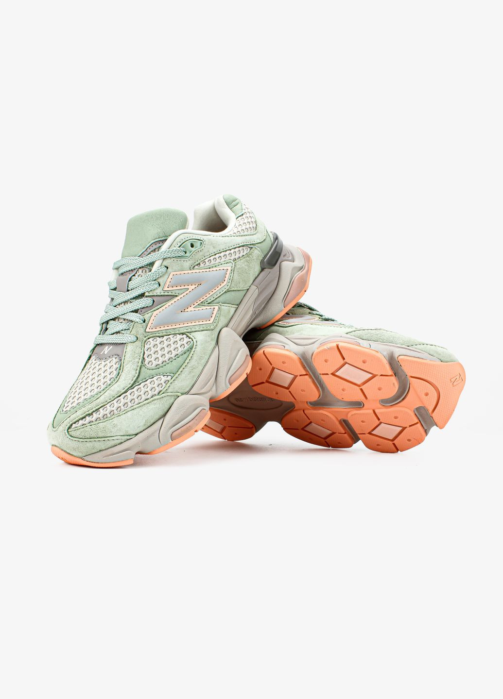 М'ятні всесезонні жіночі кросівки new balance black grey No Brand 9060