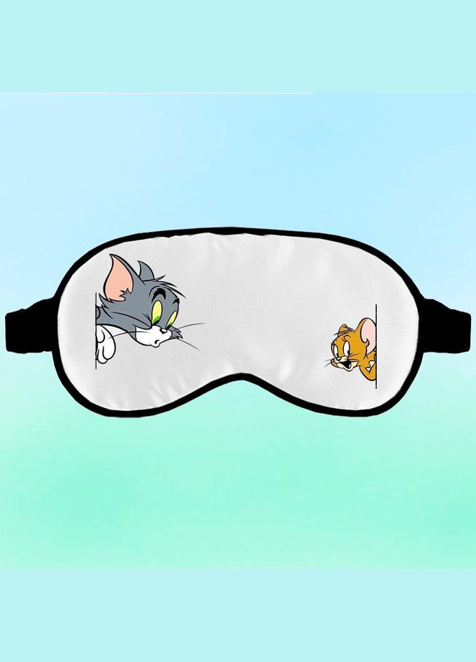 Маска для сна том и джери Черная с принтом No Brand (315041400)