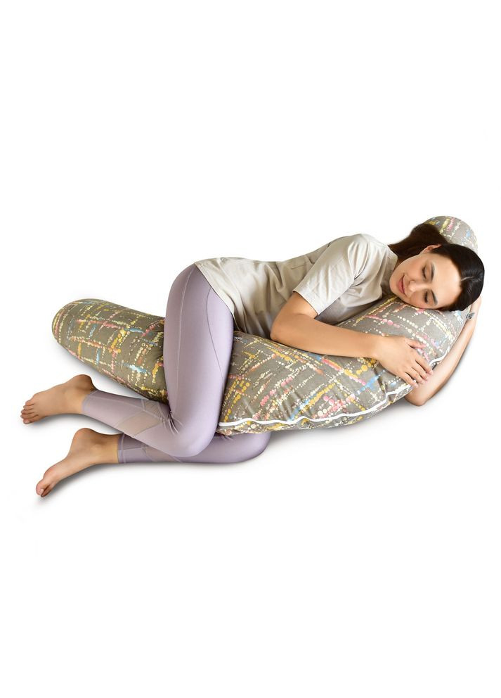 Подушка для кормления и беременных U-образной формы 30х190 см PAPAELLA антиаллергенная с молнией бежевый хлопок. IDEIA (334726815)