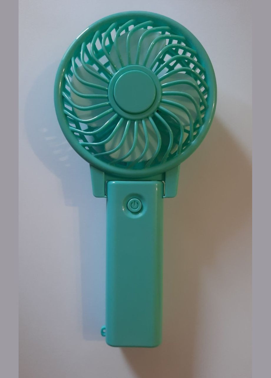 Портативный ручной вентилятор TOYS на бирюзовых батарейках. No Brand (302517933)