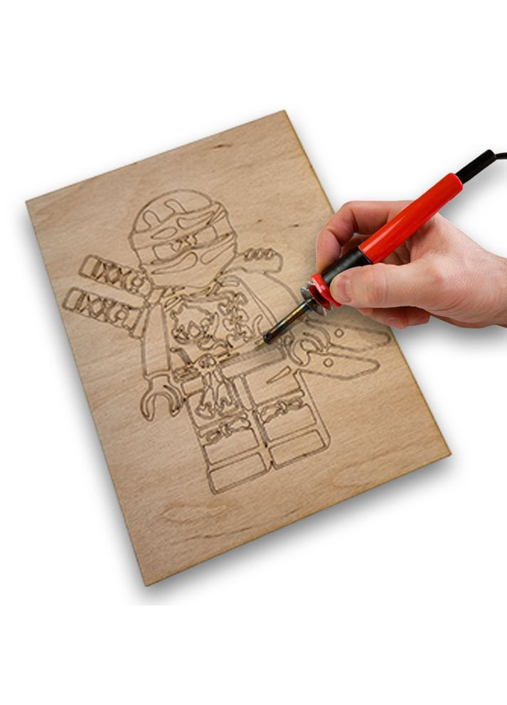 Фанера для обжига 4 мм с нанесенным рисунком "Ниндзяго". Формат А5. Художественная тонировка. KOGOTOK (335056212)