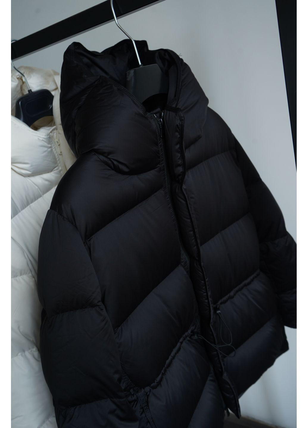 Чорний зимній Пуховик One