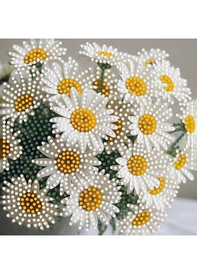 Алмазна мозаїка "Літні ромашки" ZAV1818-6, 18х18 см Strateg (363174887)