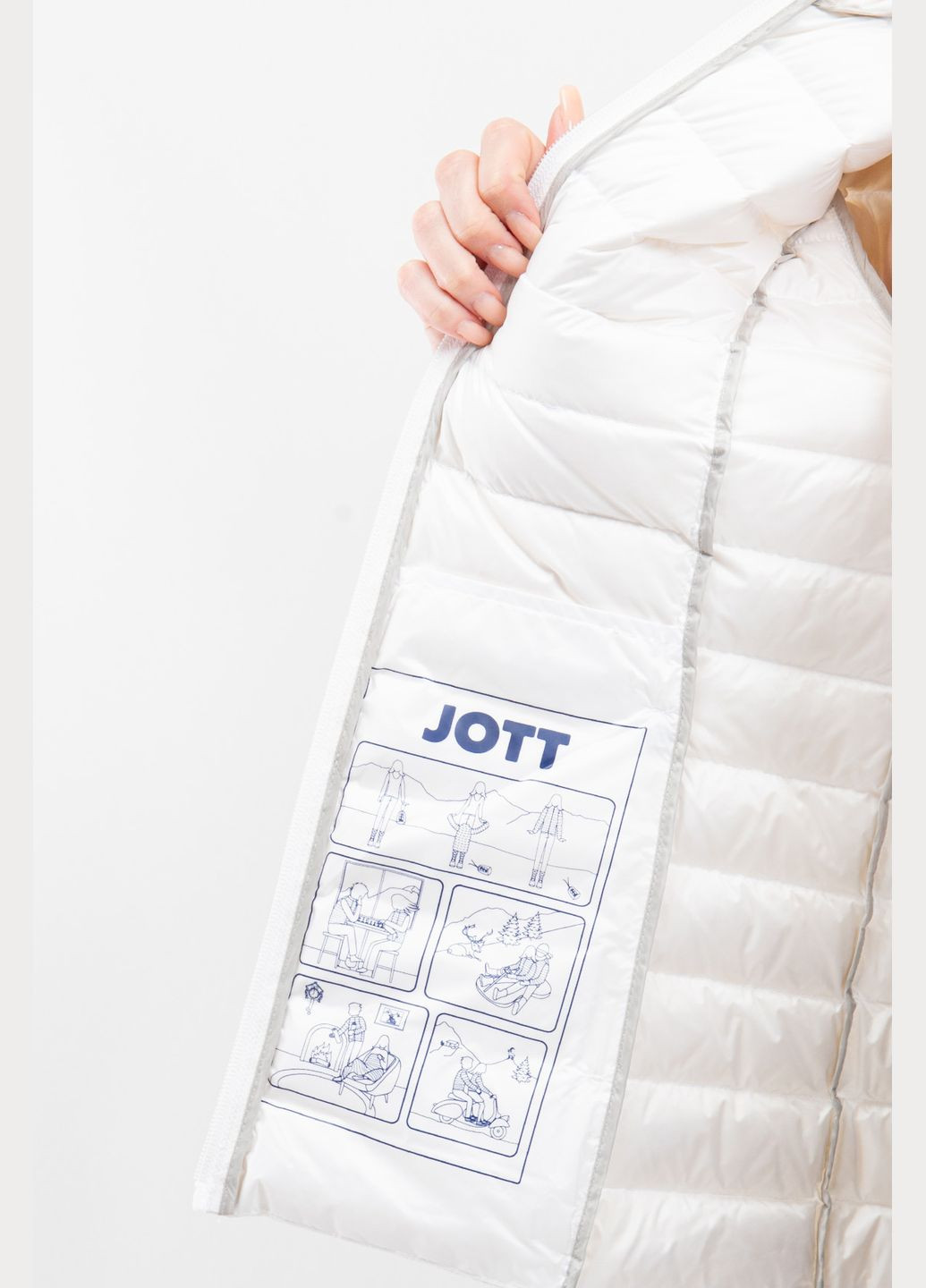 Белый демисезонный Пуховик JOTT