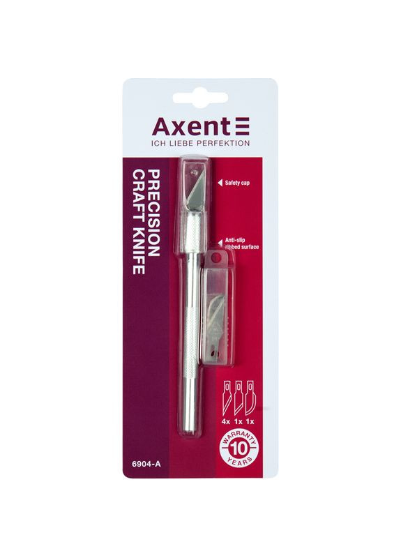 Нож канцелярский металлический с автофиксатором () Axent 6902-A (349444807)