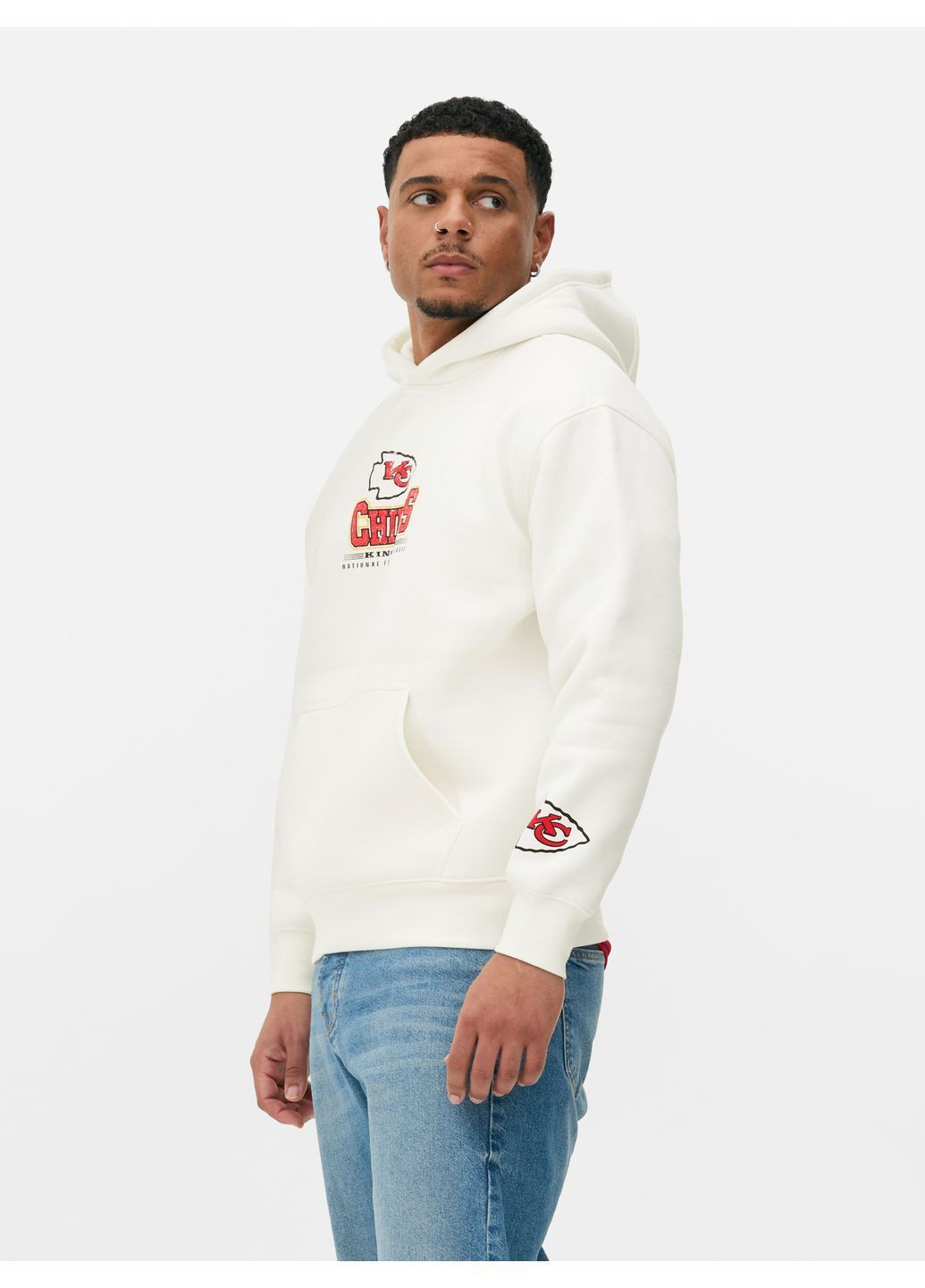 Худи флис,молочный с принтом, Primark (371773390)