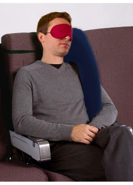 Подушка для подорожей надувна вертикальна Travelrest Синій (978-02b) Inflex (369550182)