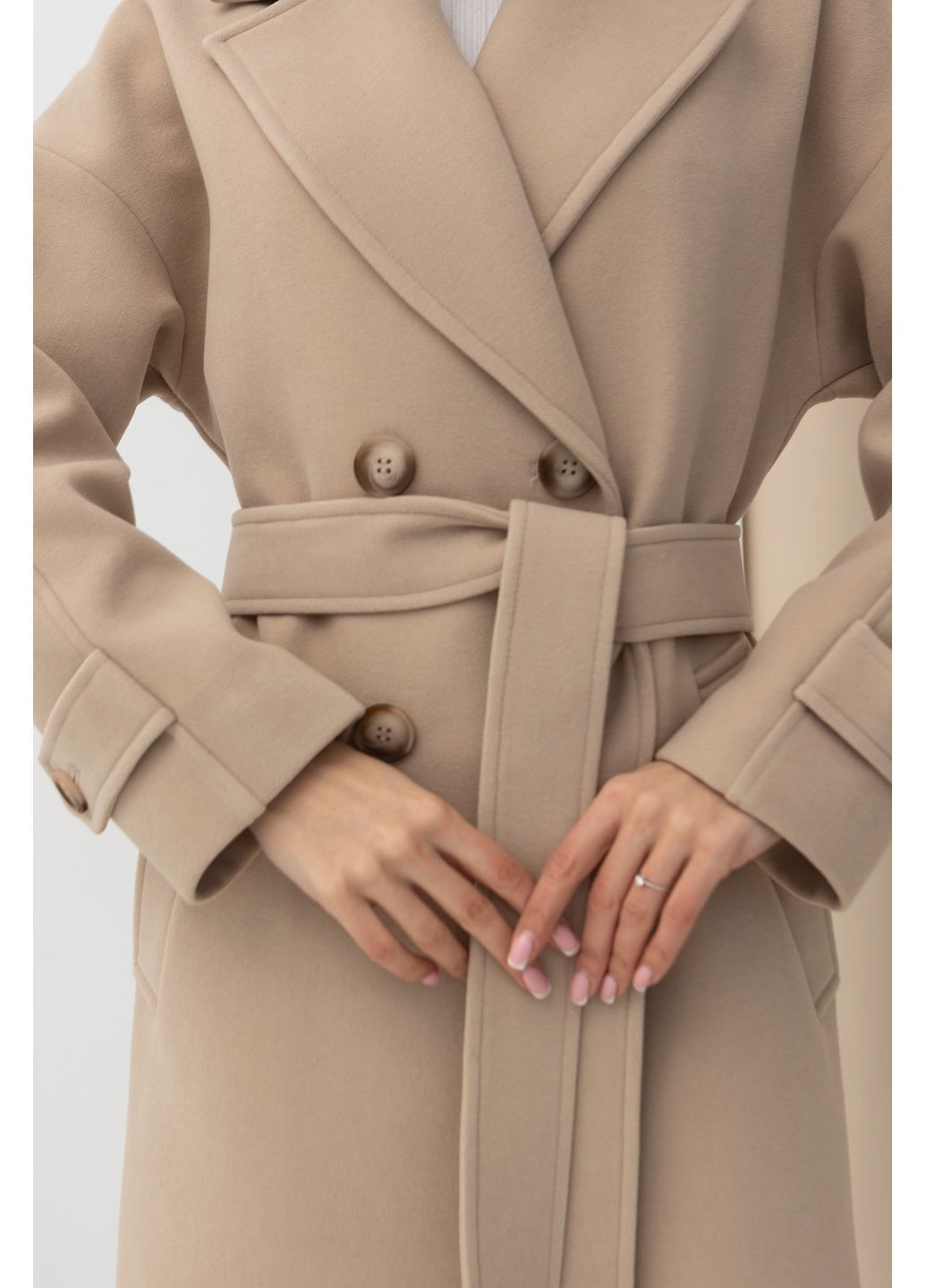 Песочное зимнее Пальто зимнее S06 CHICLY