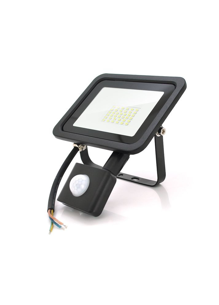 Прожектор SLIM SENSOR LED RTFLOOD/MS30A, 30W, 36xSMD2835, IP65, 3000Lm, 6500K (100%), PF>0.9 Ra>70, 185*200*25mm Ritar (314833794)