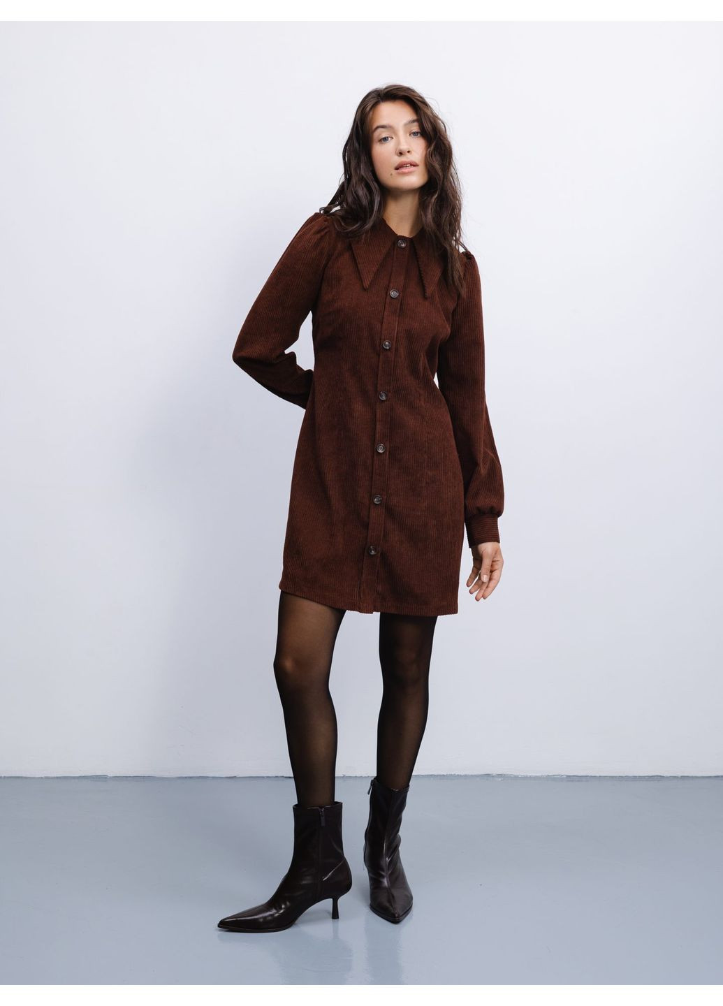 Комбинированное платье 1600152412al шоколадный Alvo