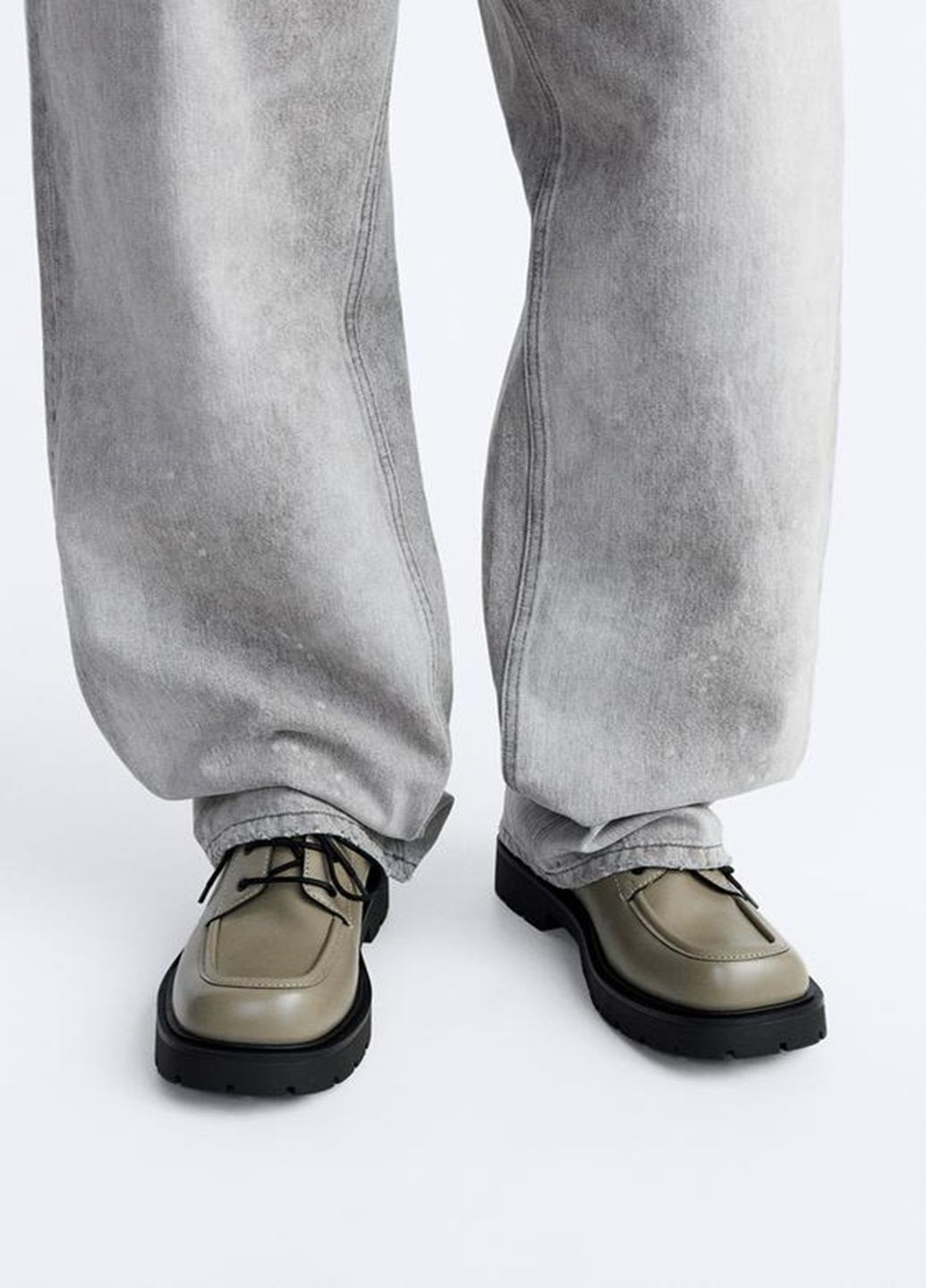 Хаки повседневные туфли Zara