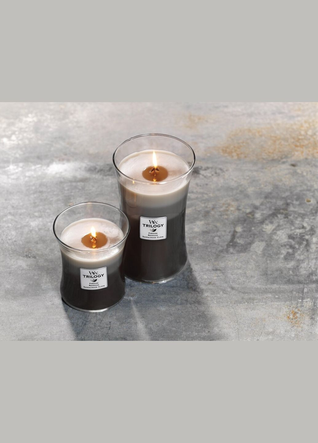 Ароматична свічка в склі з тришаровим ароматом Medium Trilogy Warm Woods 275 г (92911E) WoodWick (335371434)