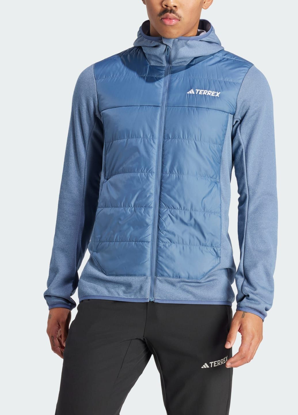 Синяя демисезонная куртка terrex multi hybrid insulated hooded adidas