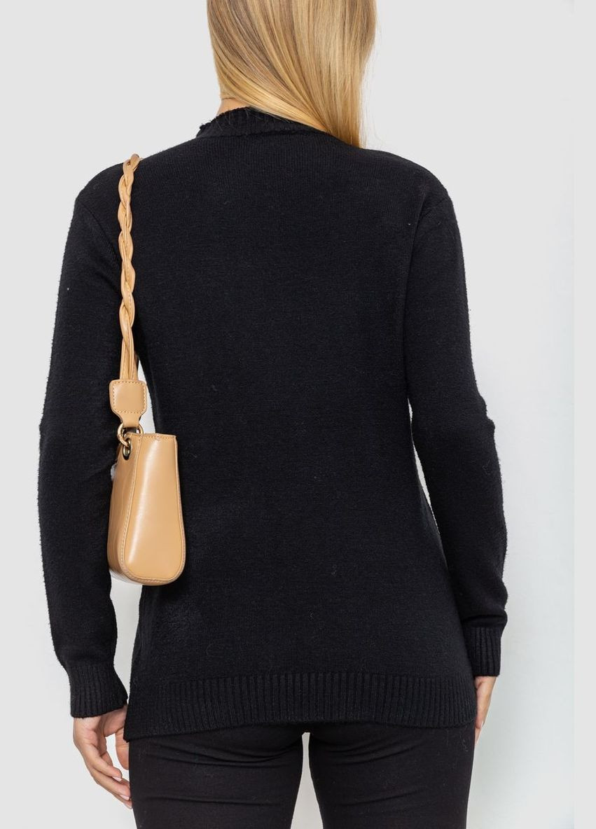 Чорний зимовий светр жіночий, колір світло-оливковий, Ager