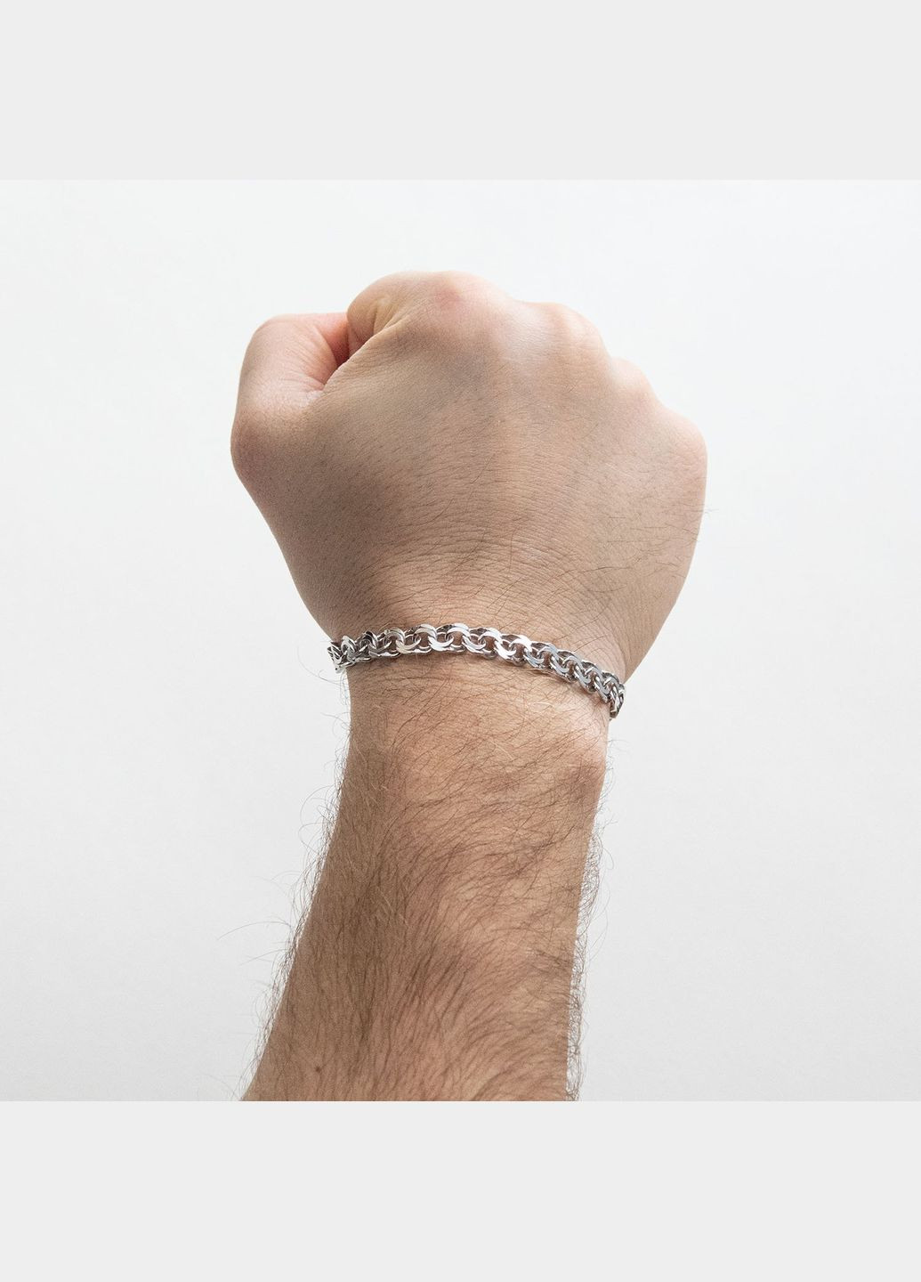 Чоловічий срібний браслет (гарібальді) 0.7 см р0217511 21 Oniks (264295640)
