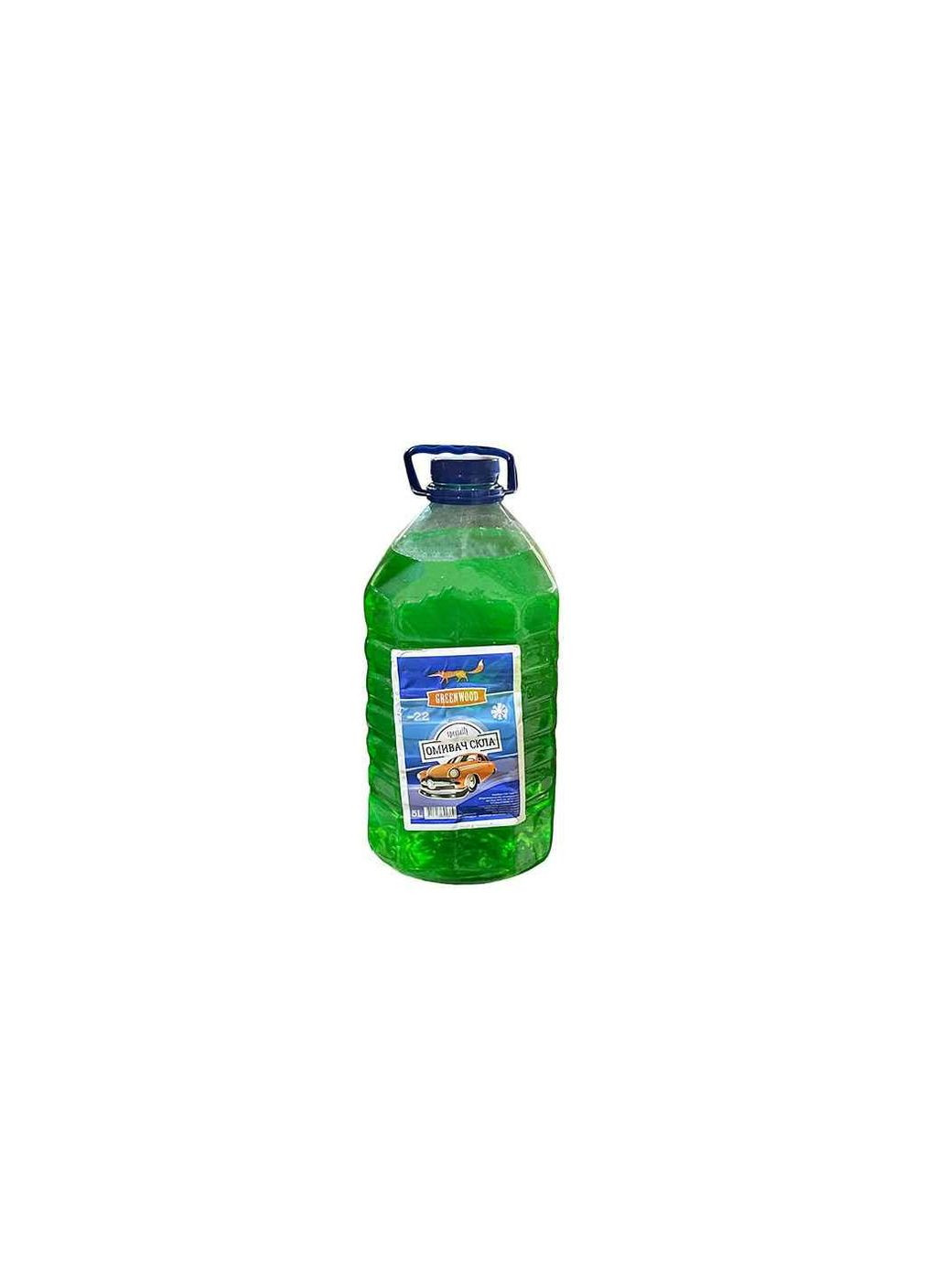 Жидкость для омывания стекла Зима 22°С 5л Зеленое яблоко ТМ Greenwood (307837914)