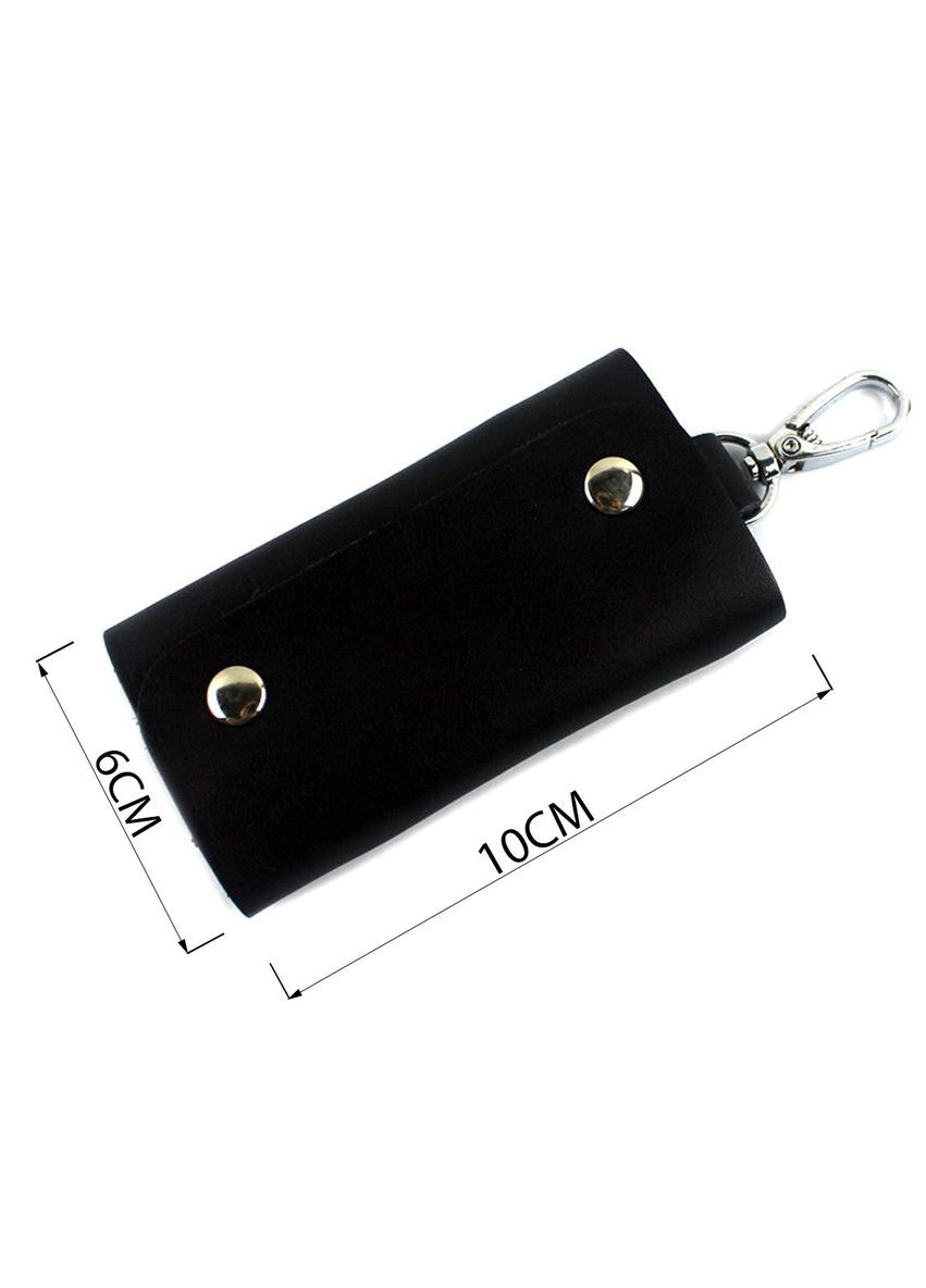 Стильна шкіряна ключниця чорна 14934 Vintage (362418186)